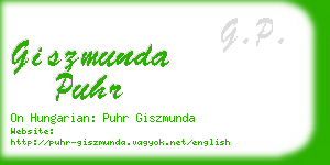 giszmunda puhr business card